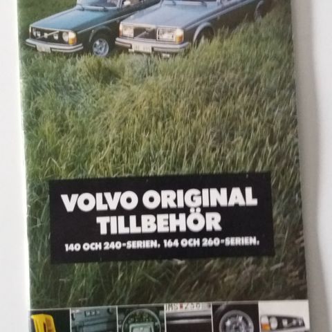 Volvo Orginal Tilbehør -brosjyre 140,240,164 og 260 serien.