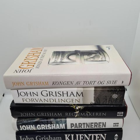 5 stk John Grisham bøker