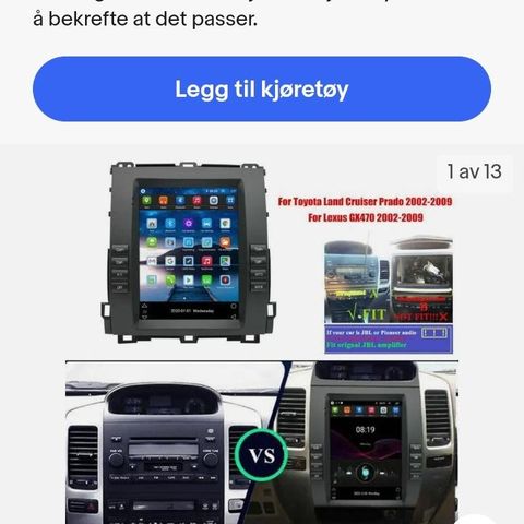 Stereo anlegg Android 10.1