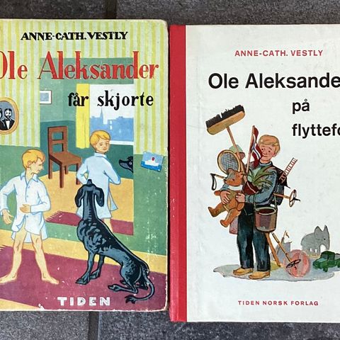 4 eldre flotte bøkerANNE-CATH VESTLY-1955, 1974, 1981, 1995.  «ALEKSANDER»-bøker