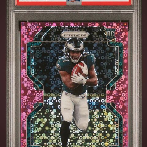 2021 Panini Prizm KENNETH GAINWELL Pink Disco 02/15 Rookie PSA 9 Eagles NFL