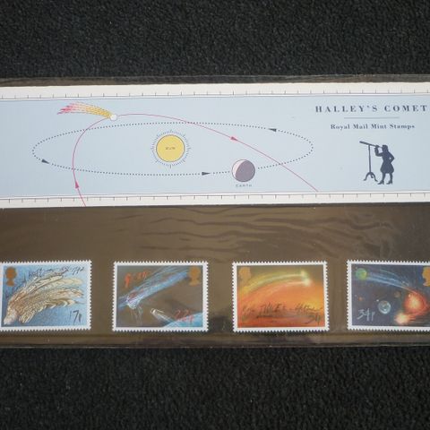 1986 Royal Mail Mint - Halley`s Comet - Frimerke samlerpakke.