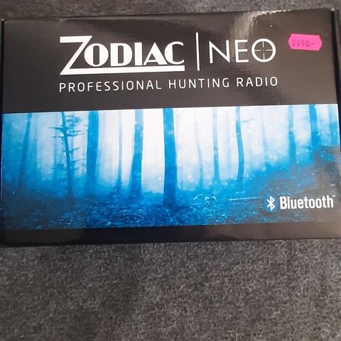 Zodiac NEO BT 140 bluetooth med ekstra batteri, skogsantenne og bil lader