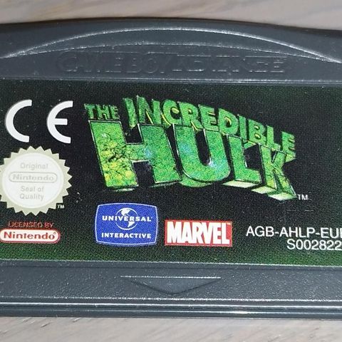 The Incredible Hulk GBA - kun kassett