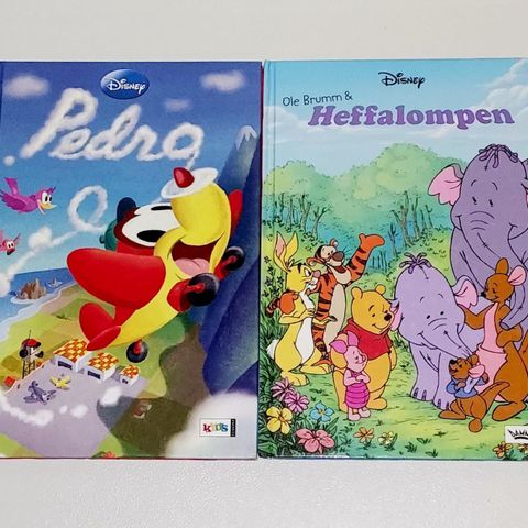 2 WALT DISNEY BØKER UTEN CD.