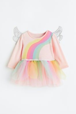 New H&M girls tulle rainbow dress, size 74/80