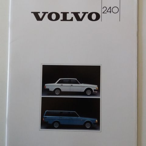 1985 VOLVO 240 -brosjyre. (Svensk tekst)