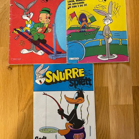 Snurre Sprett tegneserier fra 1979, 1980, 1981