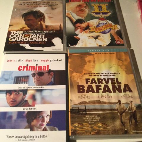 Criminal - Farvel Bafana - Constant Gardener - Ultimate Fighting