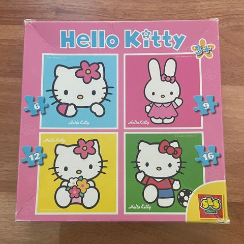 Hello Kitty 4 stk puslespill