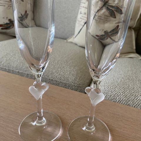 Champagne glass hjerte