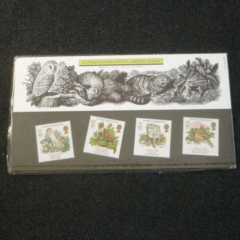 1986 Royal Mail Mint-Nature Conservation/Endagered Species-Frimerke samlepakke.