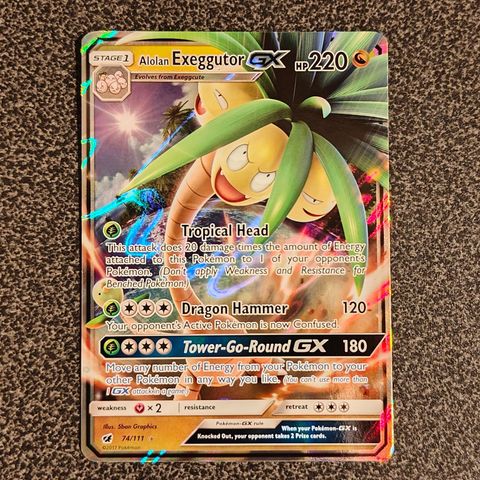 74/111 Alolan Exeggutor GX - Sun & Moon - Crimson Invasion