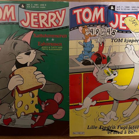 Tom & Jerry tegneserie (Nr2-1981, Nr7-1988)