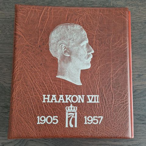 Myntalbum - Haakon VII 1905-1957 - ubrukt og uten mynter