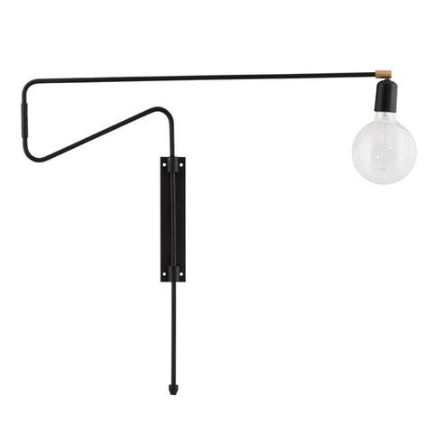 House Doctor Swing vegglampe sort 70cm og 35cm