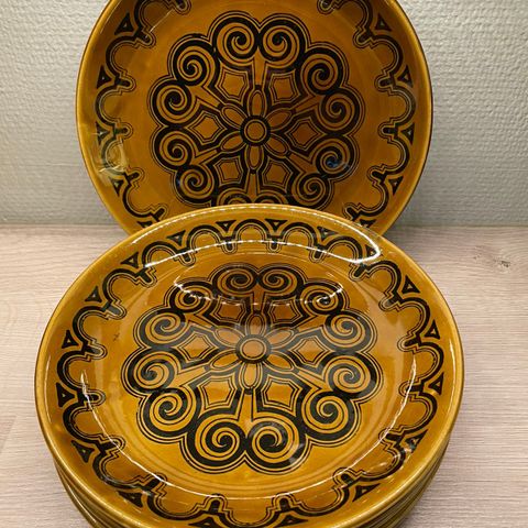 Vintage Biltons Staffordshire tableware brune asjetter x6