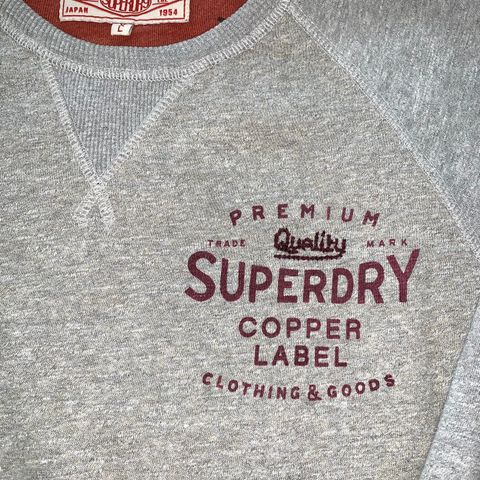 Superdry - Genser - Str L - Grå