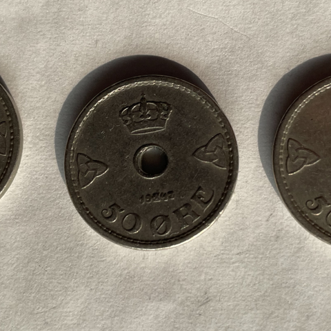 50 ører 1940, 1947 og 1948