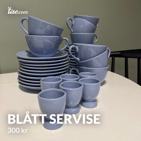 Blått servise