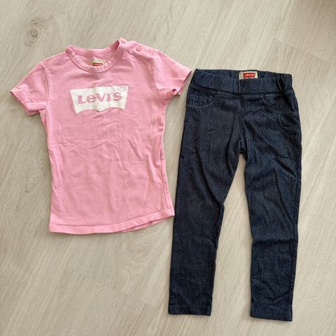 Levis jeans og topp str 3