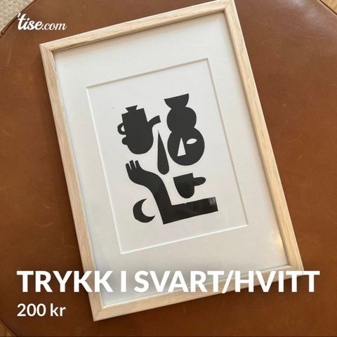 Trykk i svart/hvitt