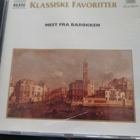 CD KR 6 KLASSISKE FAVORITTER 1995 BAROKK