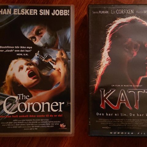 VHS filmpakke 2 stk. The coroner og Katt. 📼😃