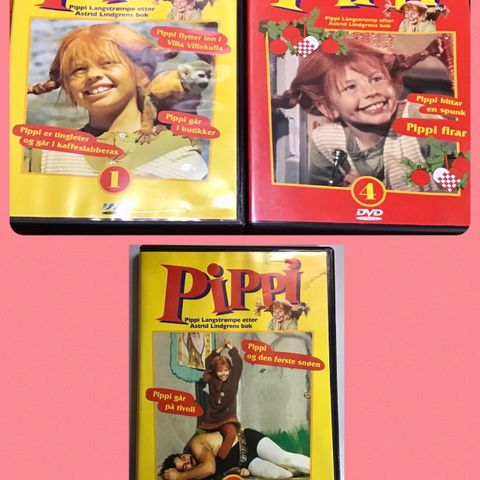 Pippi flytter inn i Villa villekulla #1 + Pippi går i tivoli #3 + Pippi Jul #4