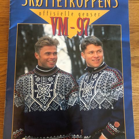 Retro strikkehefte - Skøytetroppens VM genser 1997