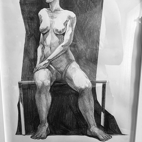 Grafitt tegning, Kvinne anatomi