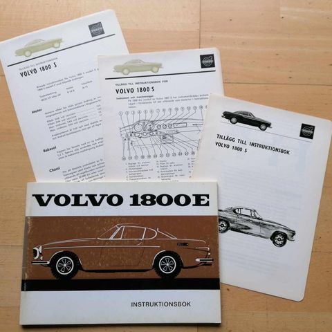 Volvo 1800 instruksjonsbok.