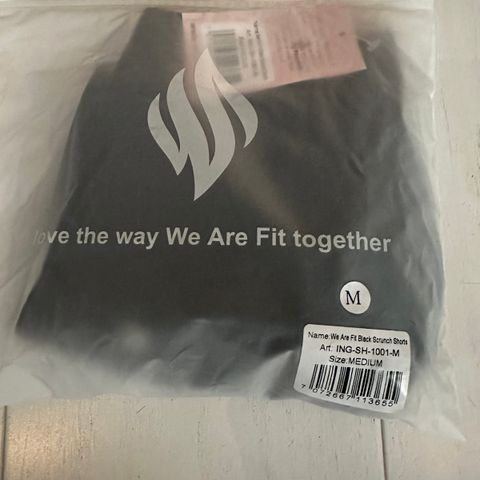 We are fit black scrunch shorts