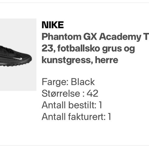 Str 42 Nike Phantom GX fotballsko / kunstgress