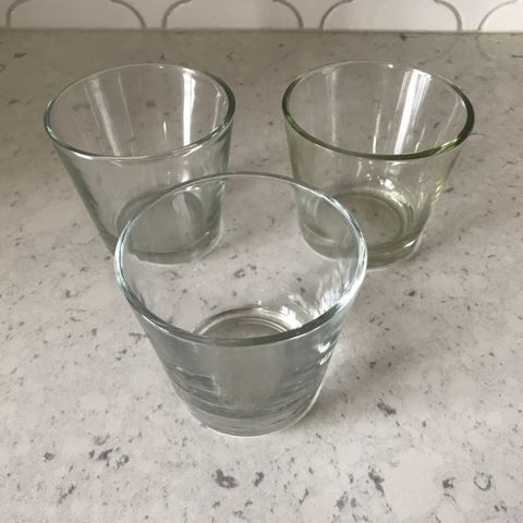 Set of 3 Glass Tea-Candle Holders