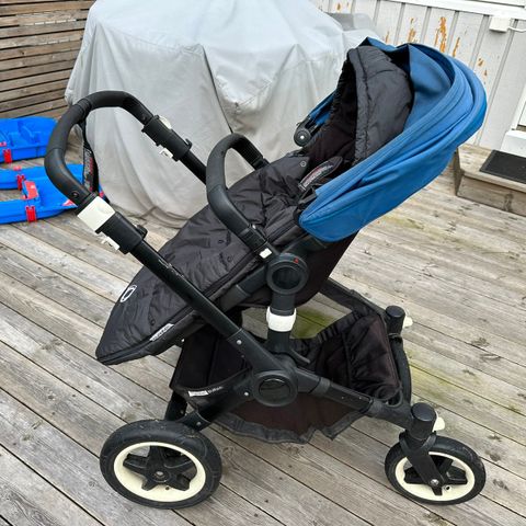 Bugaboo Buffalo - Sort understell, med vitnerpose og stellebag