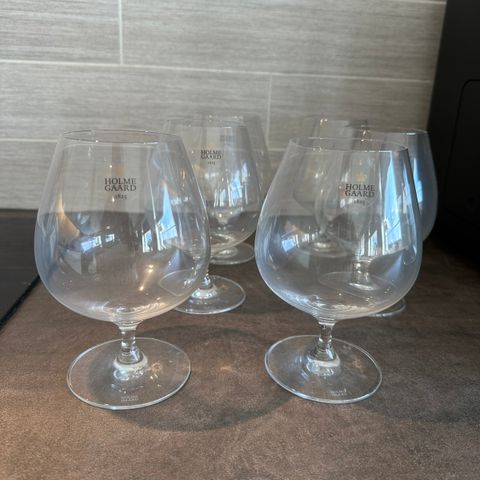 Holmegaard cognacglass - 6 stykk selges samlet, knapt/aldri brukt