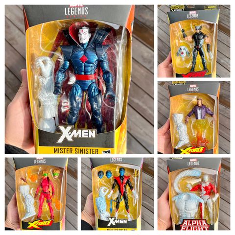 X-Force Hasbro Marvel Legends Wave 1 Complete Set of 6 Figures (Wendigo BAF)