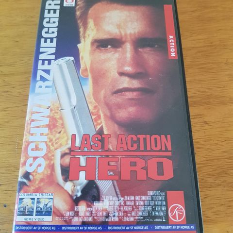 Last Action Hero med Arnold Schwarzenegger Vhs