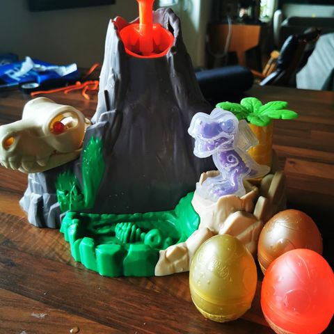 Play doh slime vulkan dinosaur