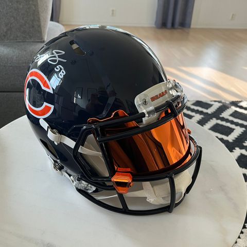 Chicago Bears Roquan Smith signert full size hjelm med ekthetsbevis NFL