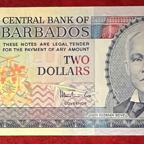 BARBADOS. 2 DOLLAR. 2007 P-66b.  Kv 0