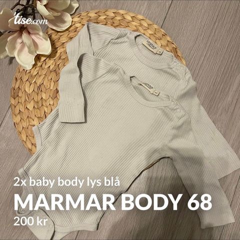 Marmar mar mar body x2 lyse blå str 68