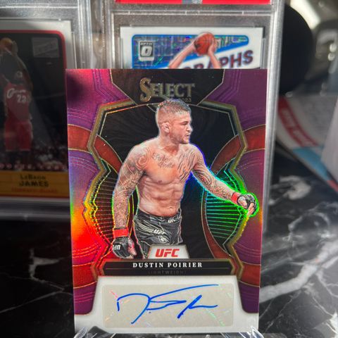 2023 Panini Select UFC DUSTIN POIRIER Purple Autograf 28/49 MMA