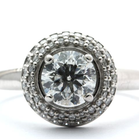 GG (Verdi 160,000.-) 1.25ct Enstens diamantring (GIA/RIVER)