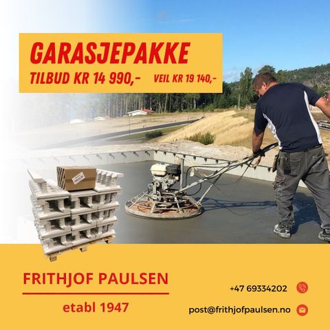 Garasjepakke - Garasje - Grunnmur - Byggeløsning - Bod - Ringmur