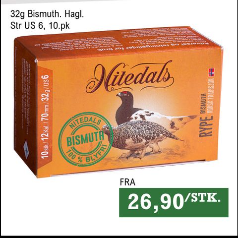 Nitedals Rype Bismuth FRA 26,90