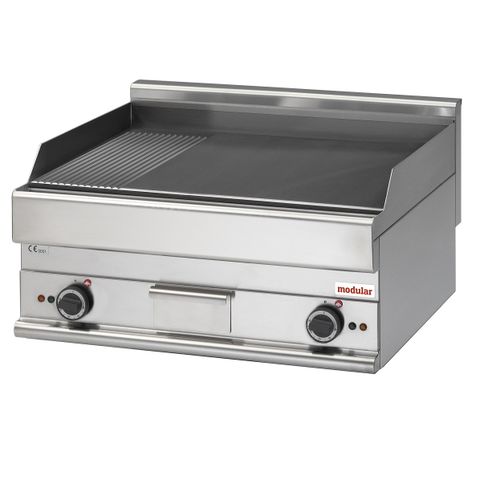 TILBUD - FLATGRILL 70CM - SLETT / RILLET TOPPLATE - MODULAR fra OSLO STORKJØKKEN