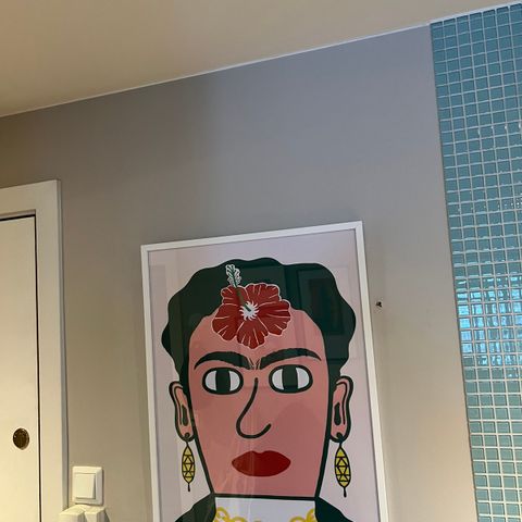 Frida Kahlo bilde med ekte ramme