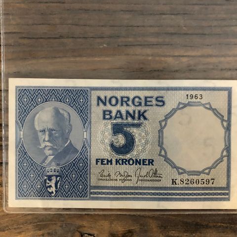 5 Kroner seddel 1963 K.8260597